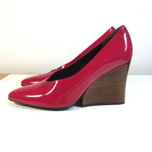 Robert Clergerie wide wood heel pumps